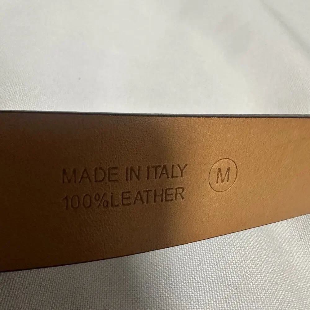 Dsquared2 Women’s Belt Ostrich Leather Brown Size MD Made In Italy